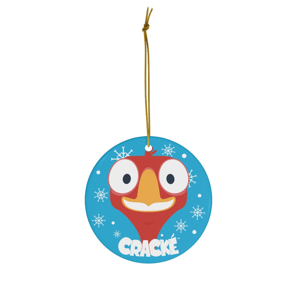 Cracké Holidays Happy EDmoji Ceramic Ornament
