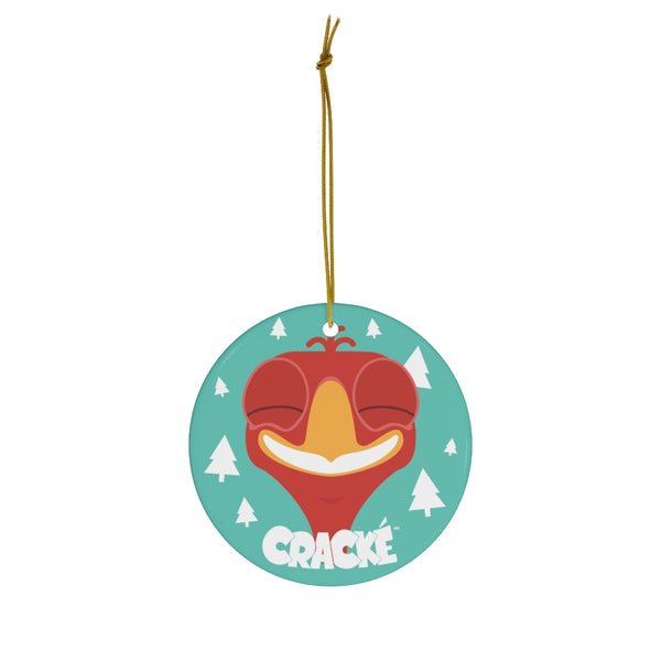 Cracké Holidays Cheerful EDmoji Ceramic Ornament