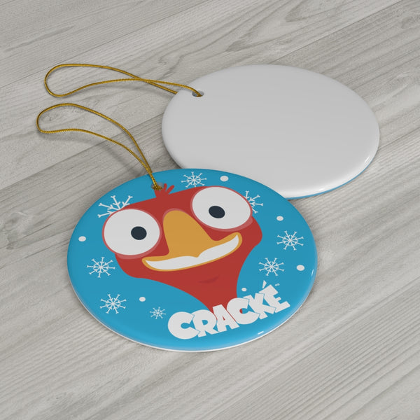 Cracké Holidays Happy EDmoji Ceramic Ornament